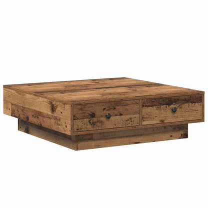 Coffee Table Old Wood 90 x 90 x 28 cm Engineered Wood