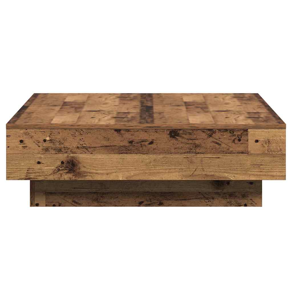 Coffee Table Old Wood 90 x 90 x 28 cm Engineered Wood