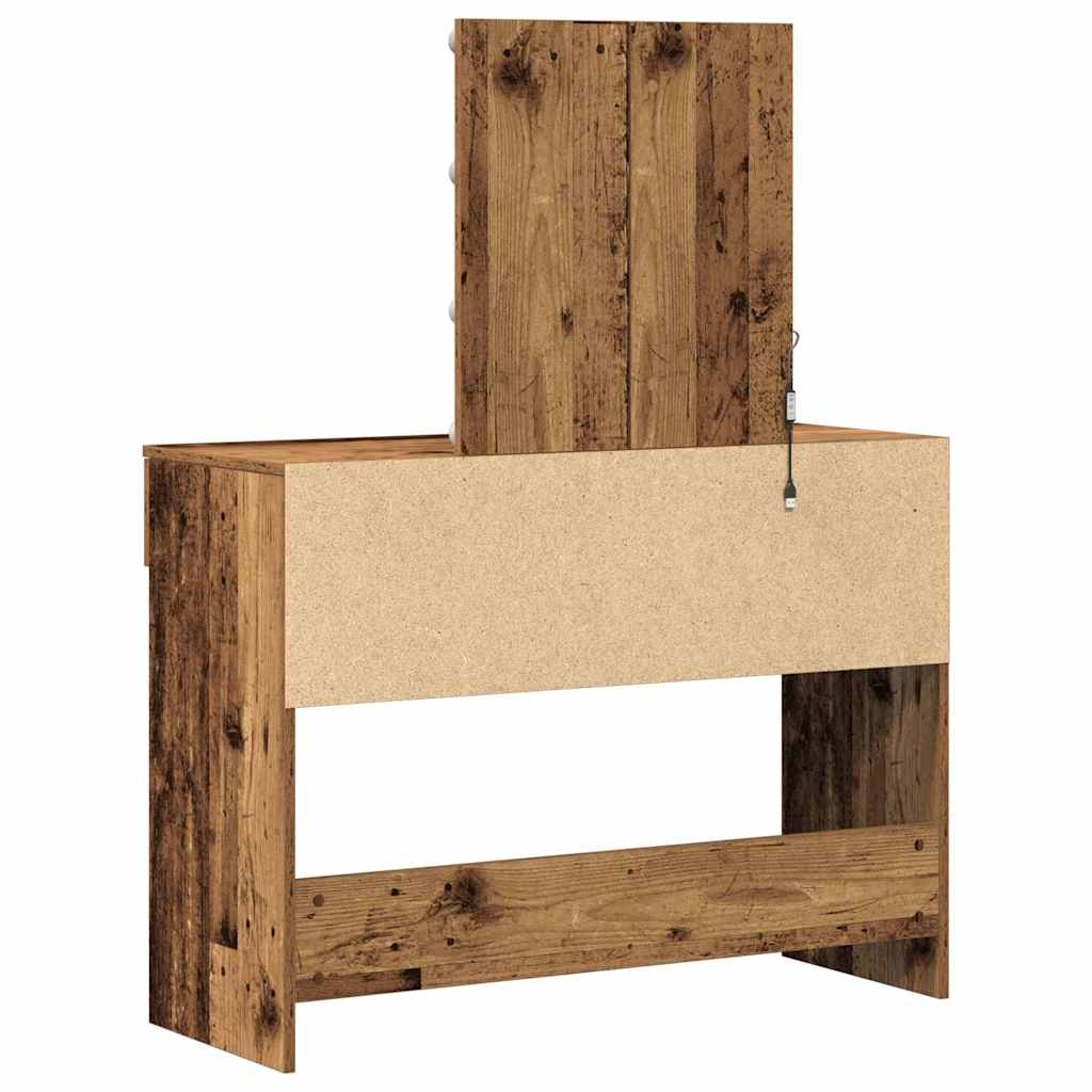 Dressing Table Old Wood 100 x 40 x 130 cm Engineered Wood