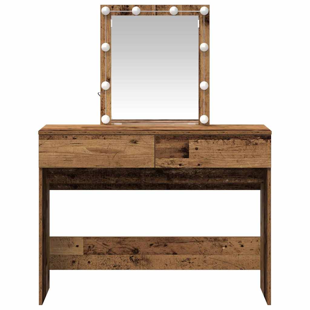 Dressing Table Old Wood 100 x 40 x 130 cm Engineered Wood