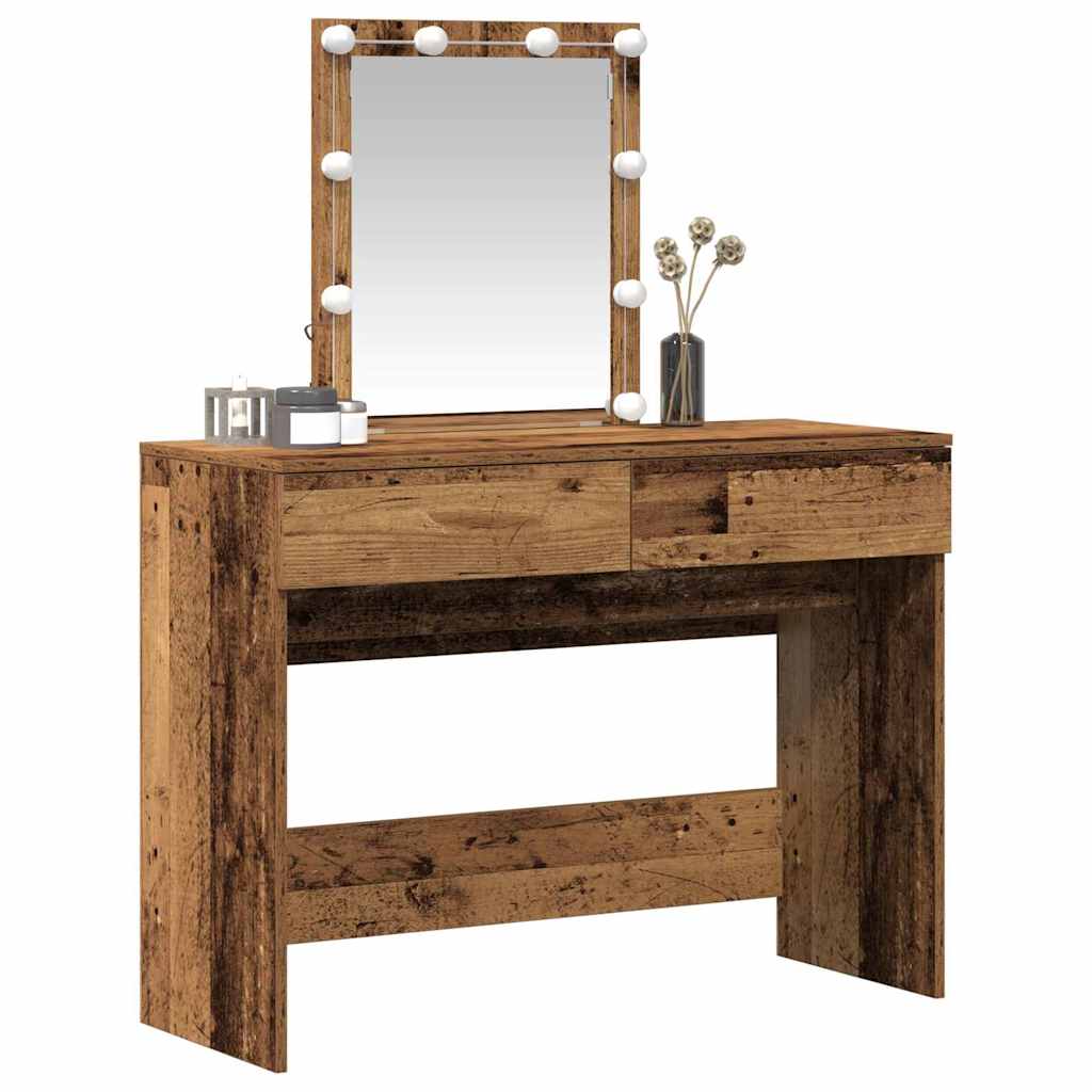 Dressing Table Old Wood 100 x 40 x 130 cm Engineered Wood