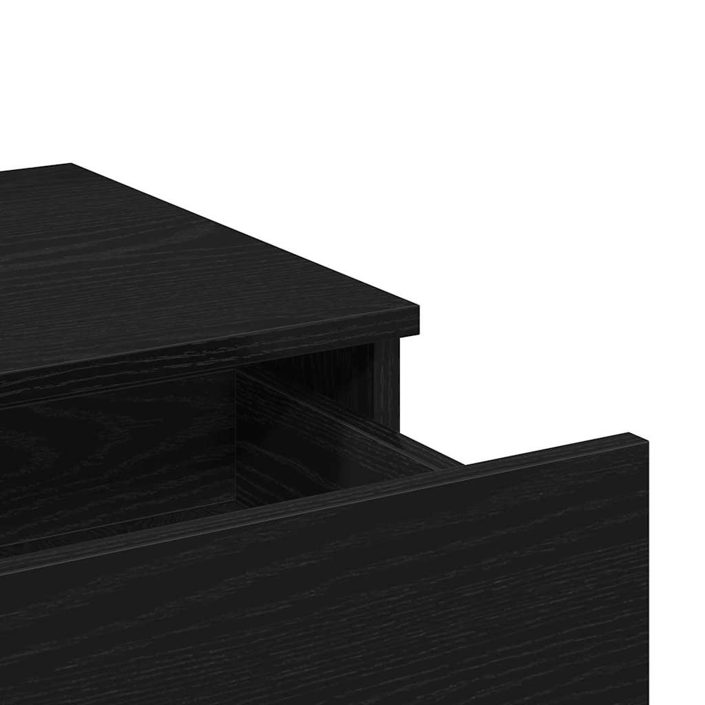 Dressing Table Black Oak 100 x 40 x 130 cm Engineered Wood