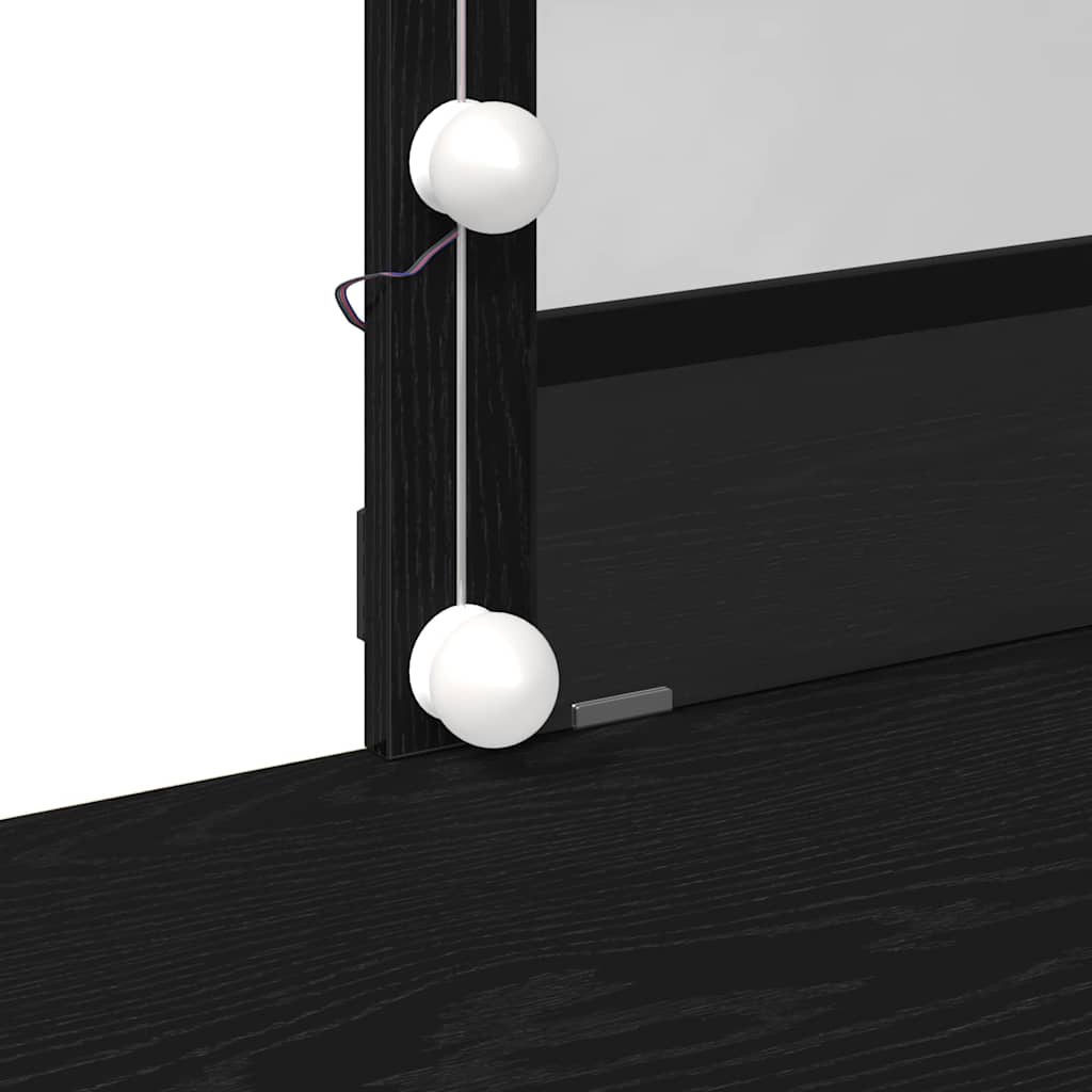 Dressing Table Black Oak 100 x 40 x 130 cm Engineered Wood