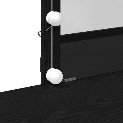 Dressing Table Black Oak 100 x 40 x 130 cm Engineered Wood