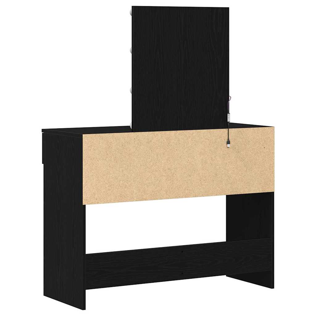 Dressing Table Black Oak 100 x 40 x 130 cm Engineered Wood