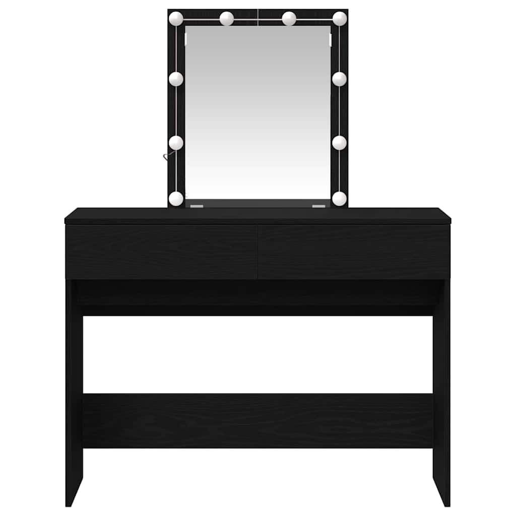Dressing Table Black Oak 100 x 40 x 130 cm Engineered Wood