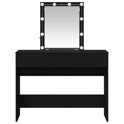 Dressing Table Black Oak 100 x 40 x 130 cm Engineered Wood