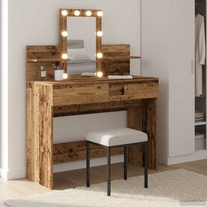 Dressing Table Old Wood 100 x 40 x 130 cm Engineered Wood
