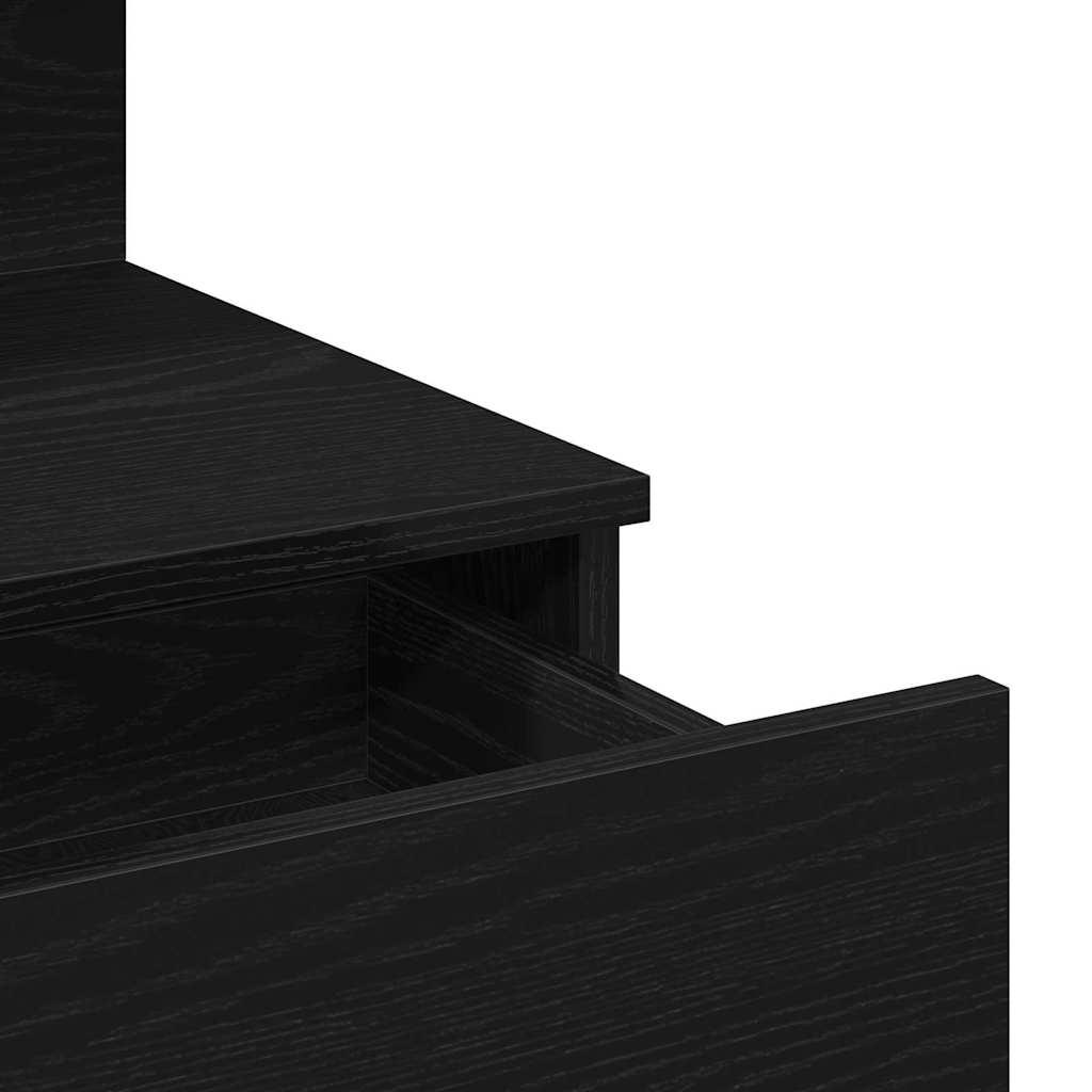 Dressing Table Black Oak 100 x 40 x 130 cm Engineered Wood