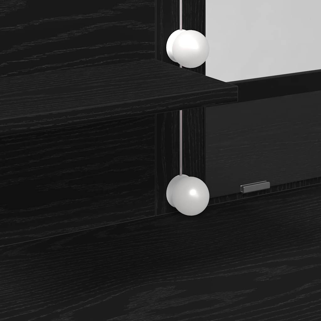 Dressing Table Black Oak 100 x 40 x 130 cm Engineered Wood