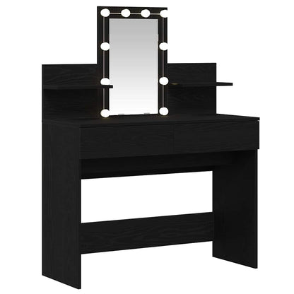 Dressing Table Black Oak 100 x 40 x 130 cm Engineered Wood