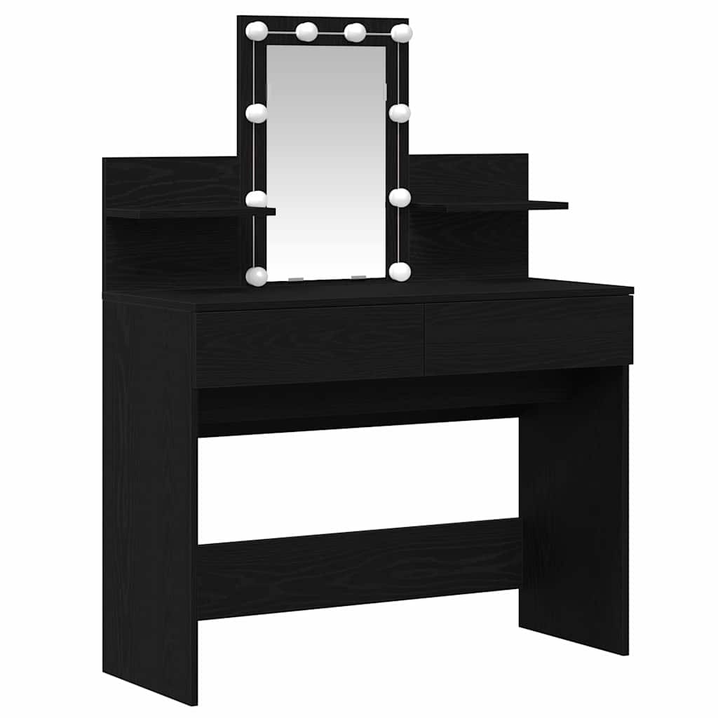 Dressing Table Black Oak 100 x 40 x 130 cm Engineered Wood