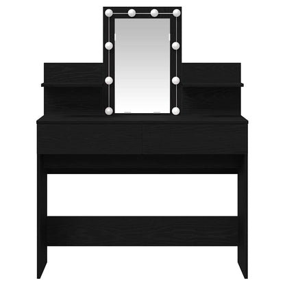 Dressing Table Black Oak 100 x 40 x 130 cm Engineered Wood