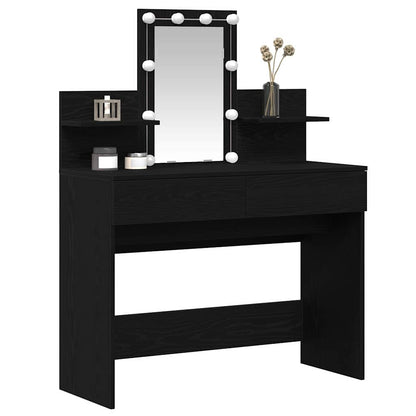 Dressing Table Black Oak 100 x 40 x 130 cm Engineered Wood
