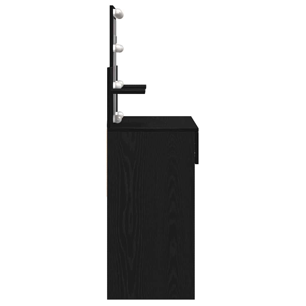 Dressing Table Black Oak 100 x 40 x 130 cm Engineered Wood