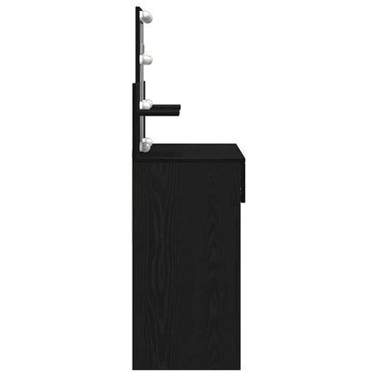 Dressing Table Black Oak 100 x 40 x 130 cm Engineered Wood