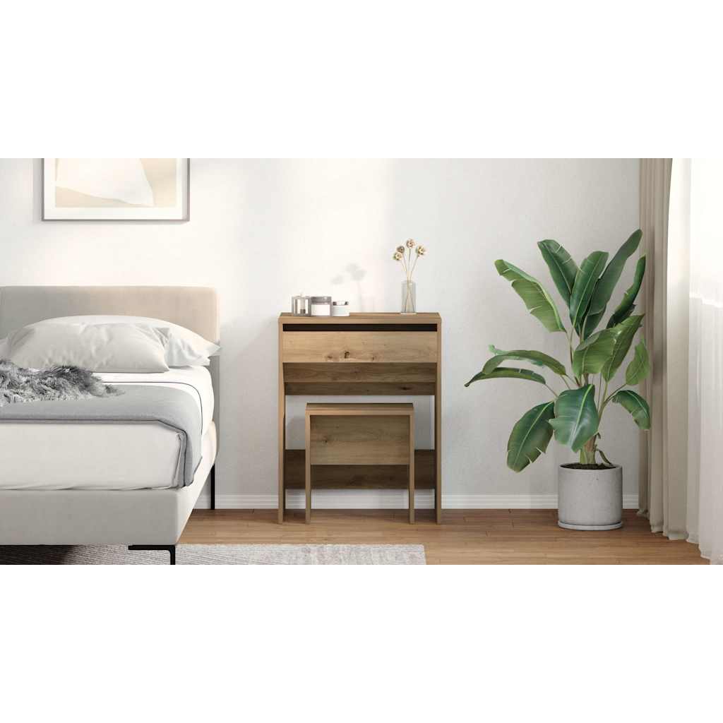 Dressing Table Artisan oak 60 x 40 x 75 cm Engineered wood