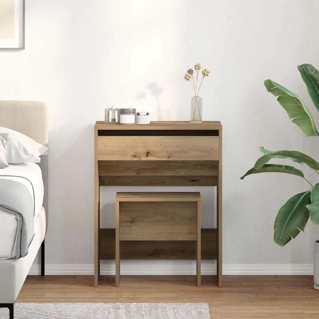 Dressing Table Artisan oak 60 x 40 x 75 cm Engineered wood