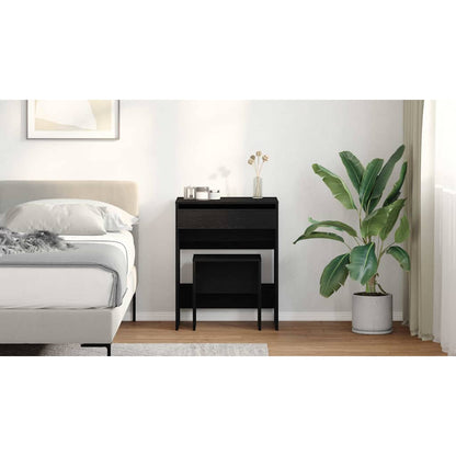Dressing Table Black oak 60 x 40 x 75 cm Engineered wood