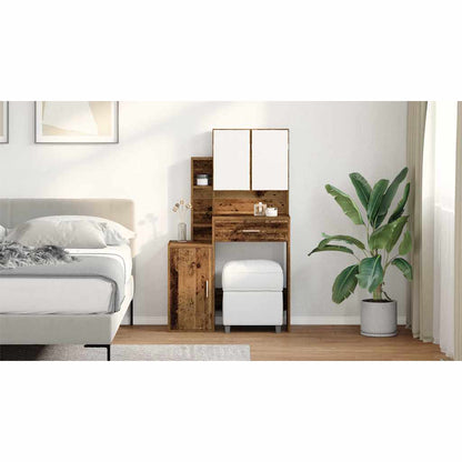 Dressing Table Old Wood 80 x 35 x 132 cm Engineered Wood