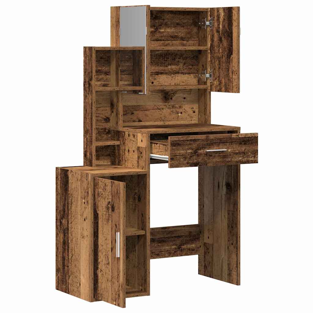 Dressing Table Old Wood 80 x 35 x 132 cm Engineered Wood