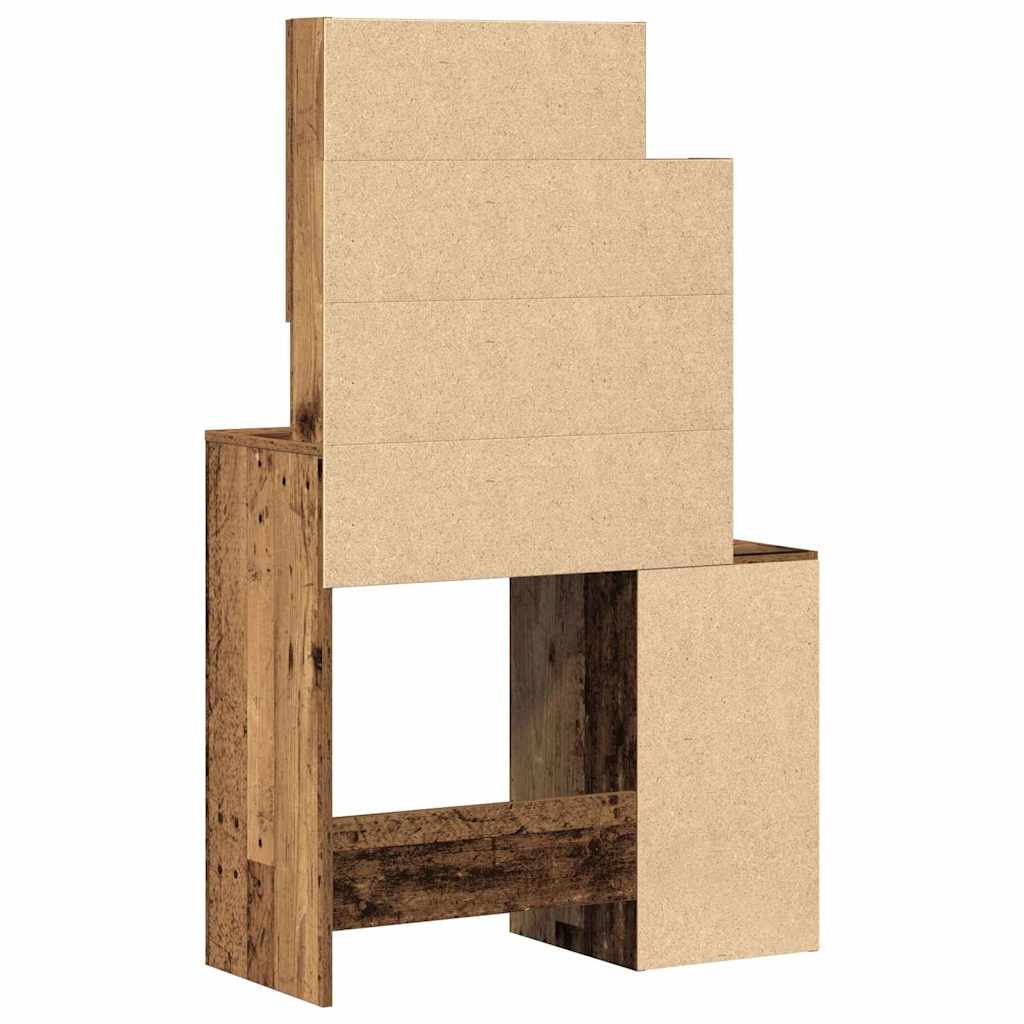 Dressing Table Old Wood 80 x 35 x 132 cm Engineered Wood