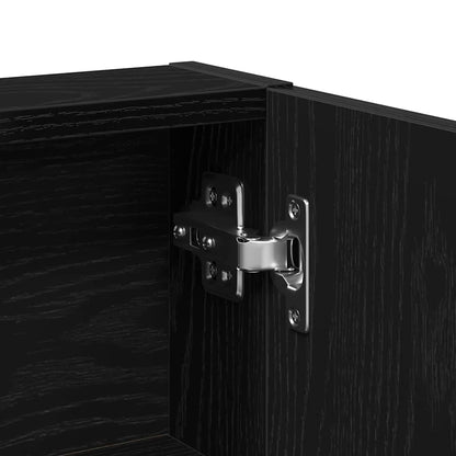 Dressing Table Black Oak 80 x 35 x 132 cm Engineered Wood