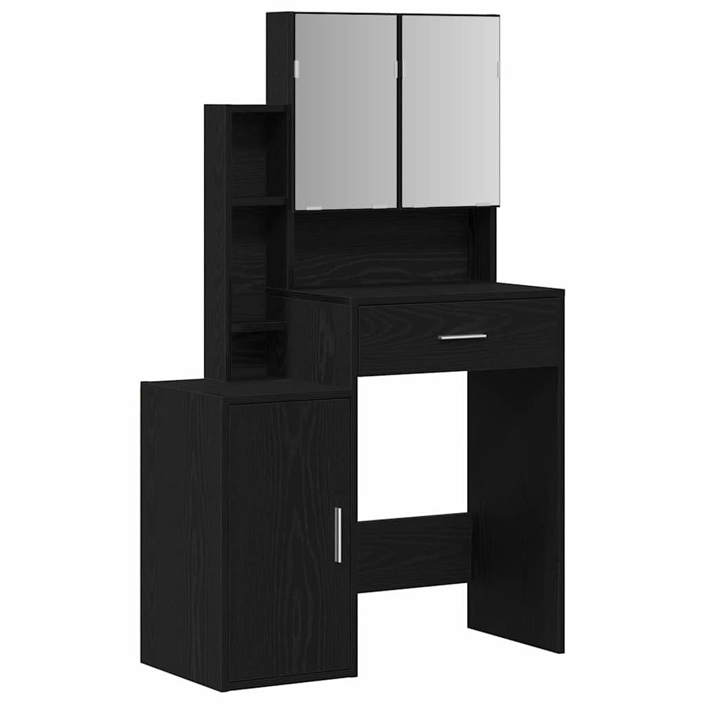 Dressing Table Black Oak 80 x 35 x 132 cm Engineered Wood