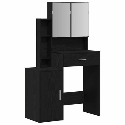 Dressing Table Black Oak 80 x 35 x 132 cm Engineered Wood