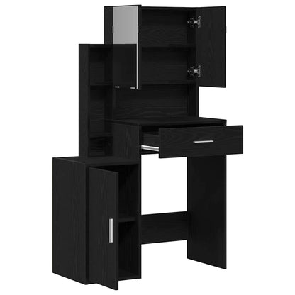 Dressing Table Black Oak 80 x 35 x 132 cm Engineered Wood