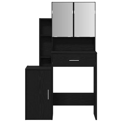 Dressing Table Black Oak 80 x 35 x 132 cm Engineered Wood