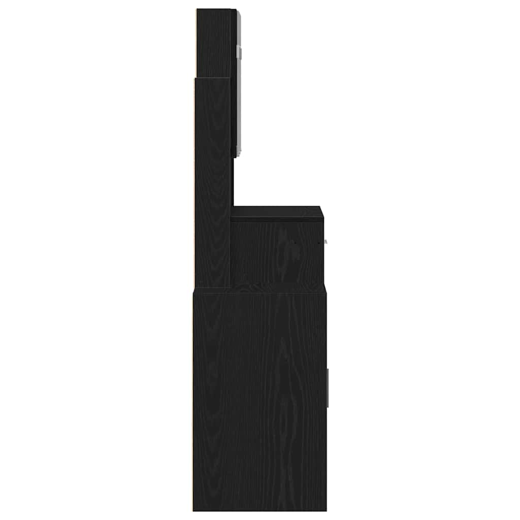 Dressing Table Black Oak 80 x 35 x 132 cm Engineered Wood