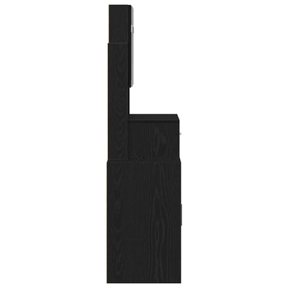 Dressing Table Black Oak 80 x 35 x 132 cm Engineered Wood
