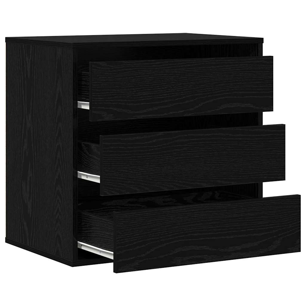 Drawer Cabinet Black 61 x 41 x 58 cm Engineered Wood