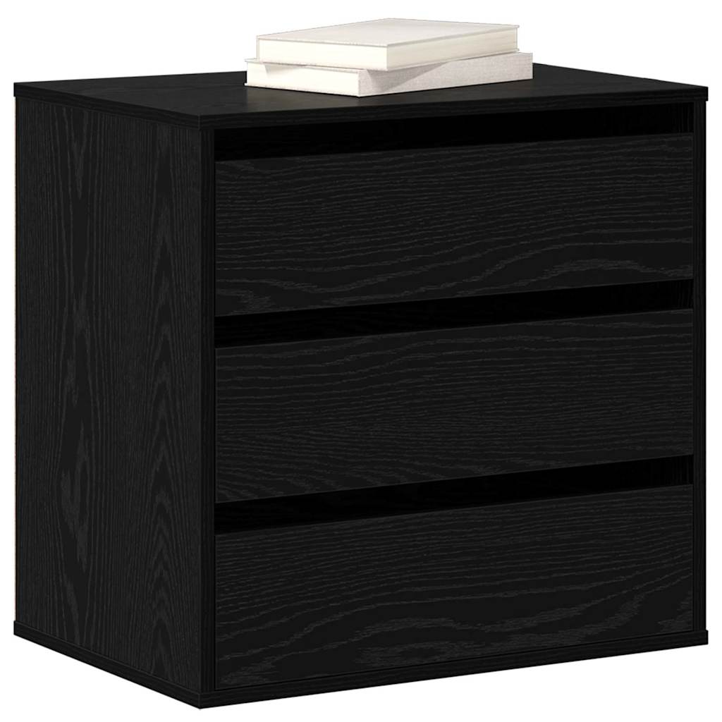Drawer Cabinet Black 61 x 41 x 58 cm Engineered Wood