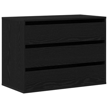 Drawer Cabinet Black 80 x 41 x 58 cm Engineered Wood
