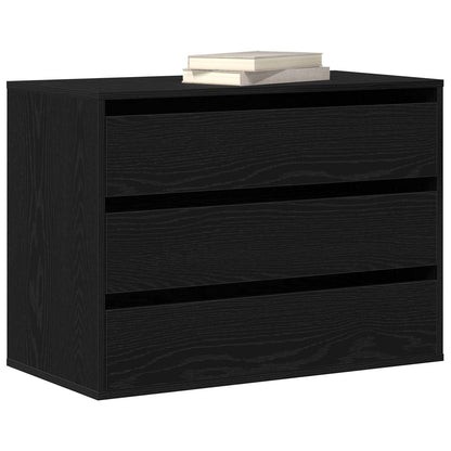 Drawer Cabinet Black 80 x 41 x 58 cm Engineered Wood