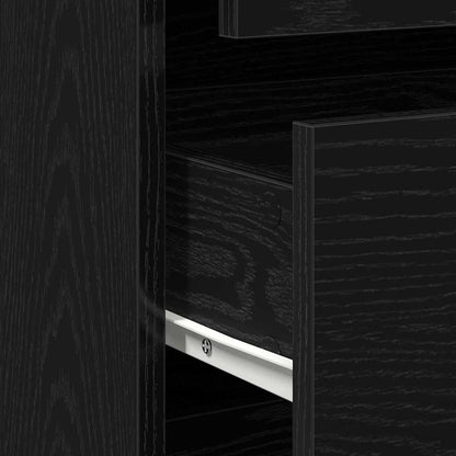 Drawer Cabinet Black 40 x 41 x 76 cm Engineered Wood