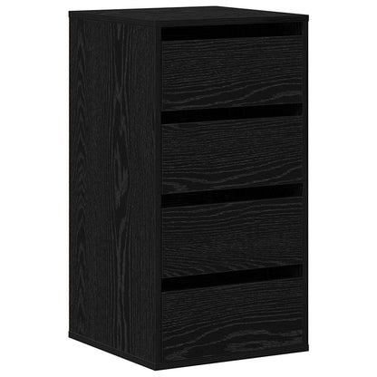 Drawer Cabinet Black 40 x 41 x 76 cm Engineered Wood