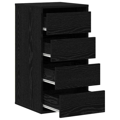 Drawer Cabinet Black 40 x 41 x 76 cm Engineered Wood