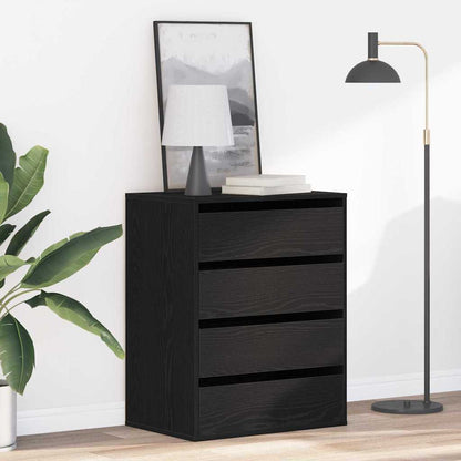 Drawer Cabinet Black 60 x 41 x 76 cm Engineered Wood