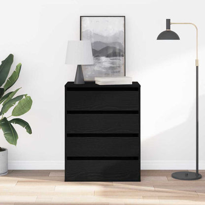 Drawer Cabinet Black 60 x 41 x 76 cm Engineered Wood