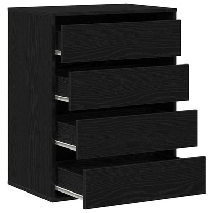 Drawer Cabinet Black 60 x 41 x 76 cm Engineered Wood