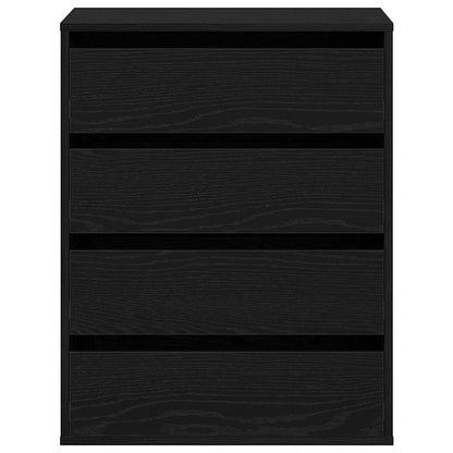 Drawer Cabinet Black 60 x 41 x 76 cm Engineered Wood