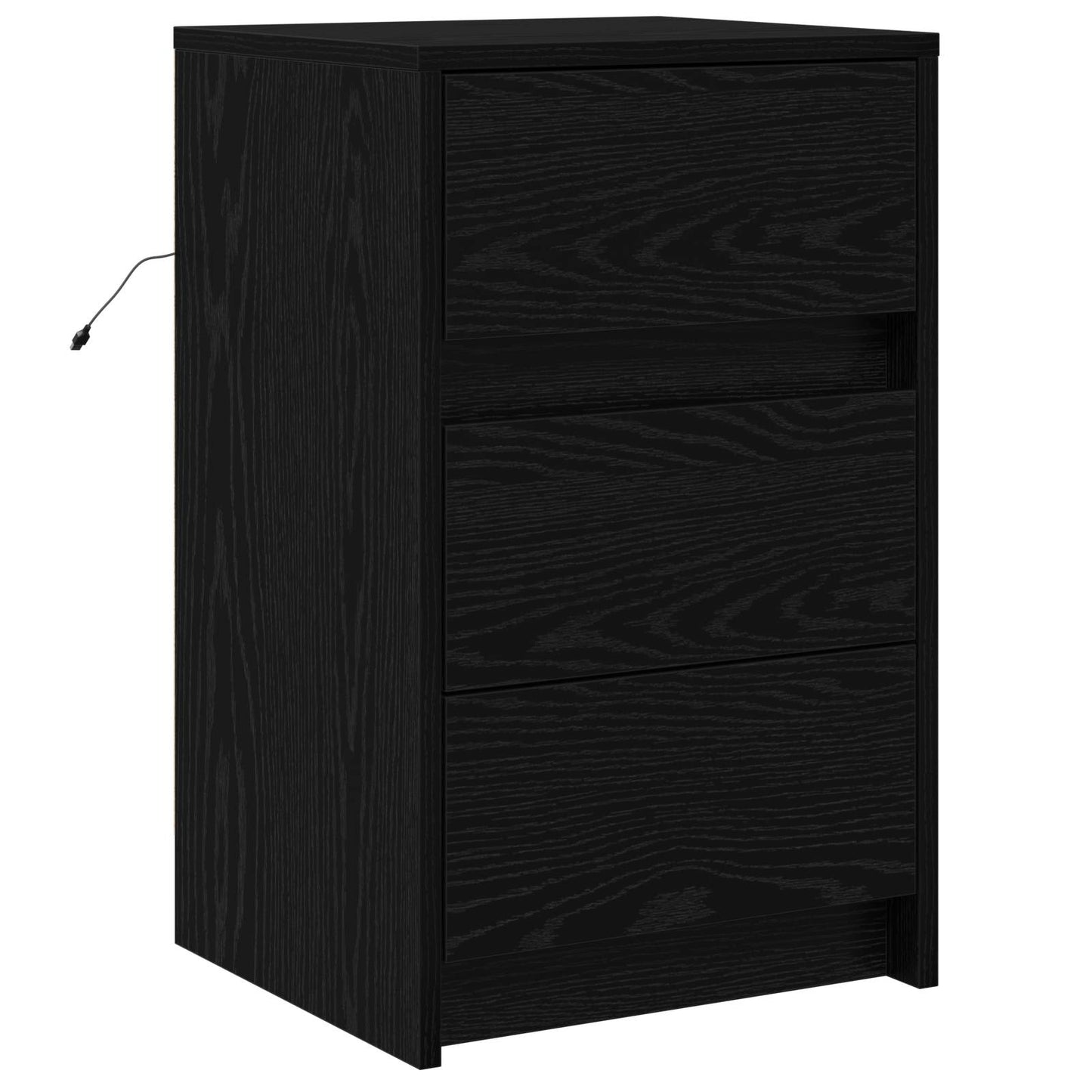 Bedside Cabinet Black Oak 38 x 34 x 61 cm Engineered wood