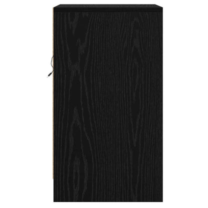 Bedside Cabinet Black Oak 38 x 34 x 61 cm Engineered wood