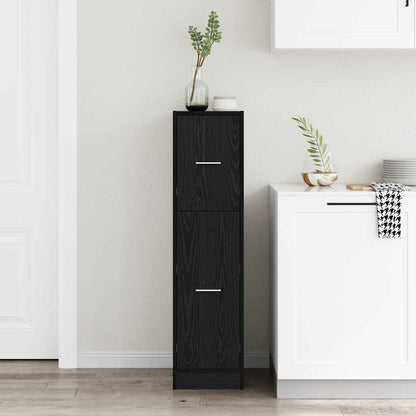 Apothecary Cabinet Black oak 30 x 41 x 118 cm Engineered wood