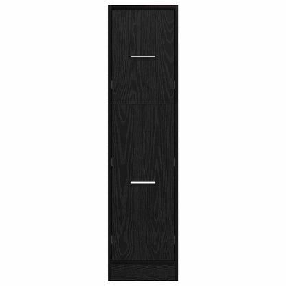 Apothecary Cabinet Black oak 30 x 41 x 118 cm Engineered wood