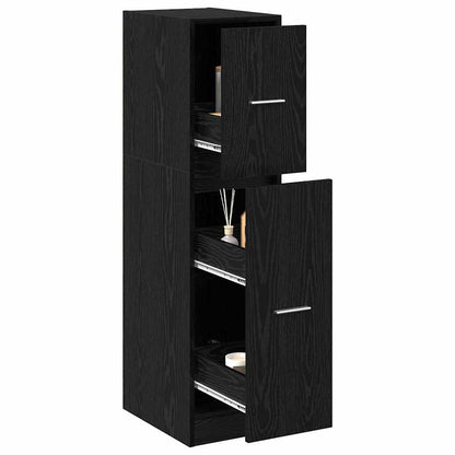 Apothecary Cabinet Black oak 30 x 41 x 118 cm Engineered wood