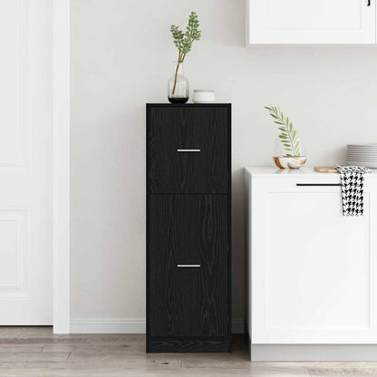 Apothecary Cabinet Black oak 40 x 41 x 118 cm Engineered wood